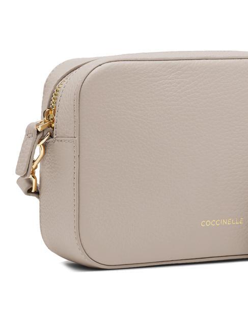 TEBE Sac &agrave; bandouli&egrave;re en cuir textur&eacute; rose poudr&eacute; - Sacs pour Femme