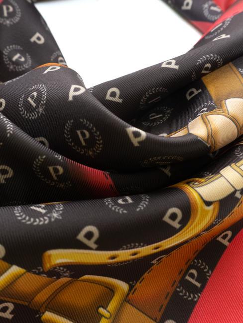 TWILL Écharpe imprimée noir et fuchsia - Écharpes