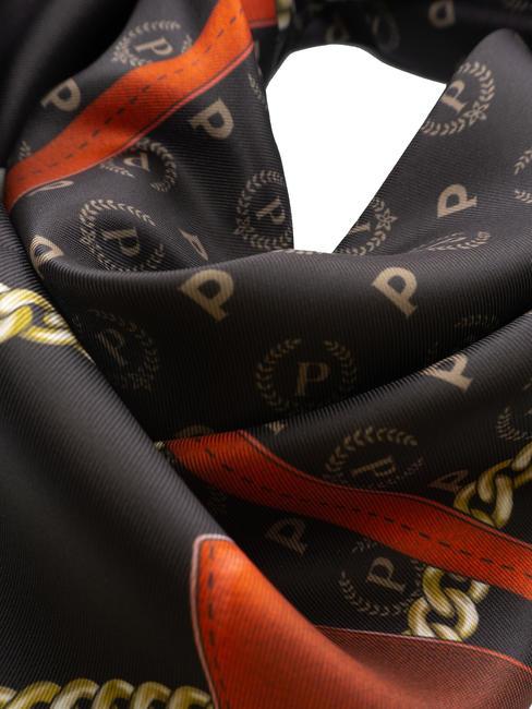 TWILL CHAIN Écharpe imprimée noir et rouge - Écharpes