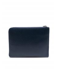 TRUSSARDI CAMPIONARIO Sac fourre-tout en cuir imprim&eacute; bleu - Pochettes & Trousses - 4