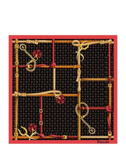 TWILL Écharpe imprimée noir et fuchsia - Écharpes