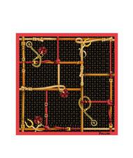 POLLINI TWILL Écharpe imprimée noir et fuchsia - Écharpes - 4