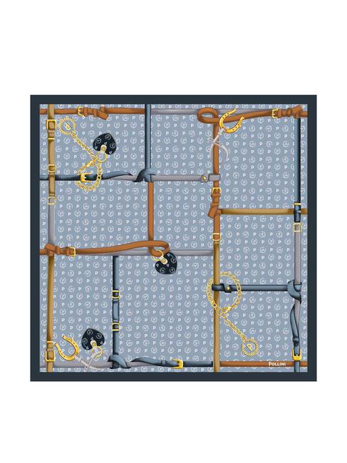 TWILL Écharpe imprimée gris et bleu - Écharpes