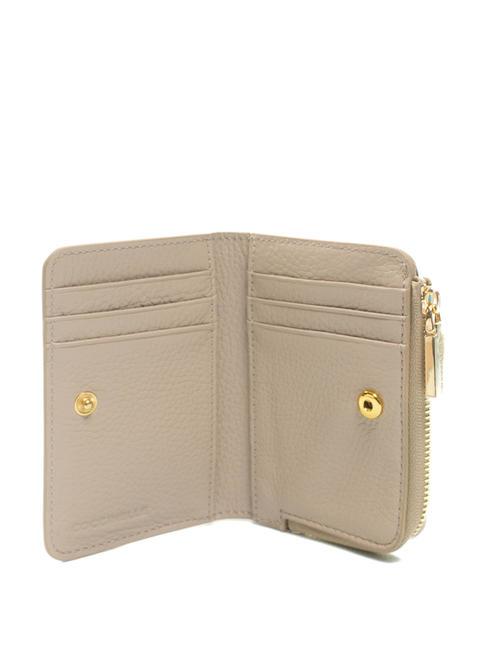 METALLIC SOFT Porte-cartes en cuir poudre/rose - Portefeuilles Femme