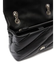 PINKO CLASSIC LOVE PUFF Sac en cuir nappa noir-vieil argent - Sacs pour Femme - 4