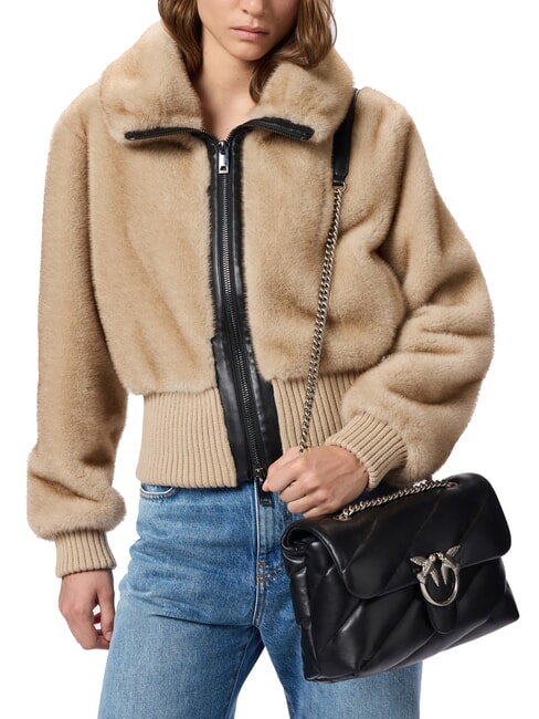 CLASSIC LOVE PUFF Sac en cuir nappa noir-vieil argent - Sacs pour Femme