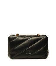 PINKO MINI LOVE BAG Sac en nappa noir-or antique - Sacs pour Femme - 2