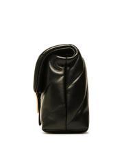 PINKO MINI LOVE BAG Sac en nappa noir-or antique - Sacs pour Femme - 3