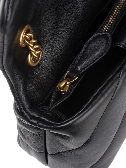 MINI LOVE BAG Sac en nappa noir-or antique - Sacs pour Femme