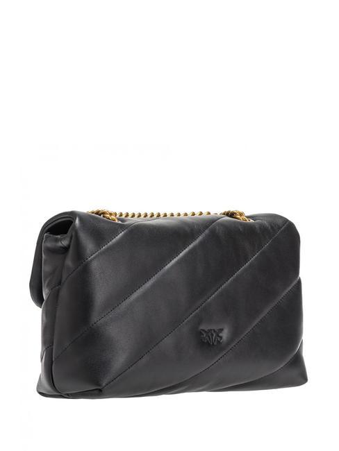 CLASSIC LOVE PUFF Sac en cuir nappa noir-or antique - Sacs pour Femme
