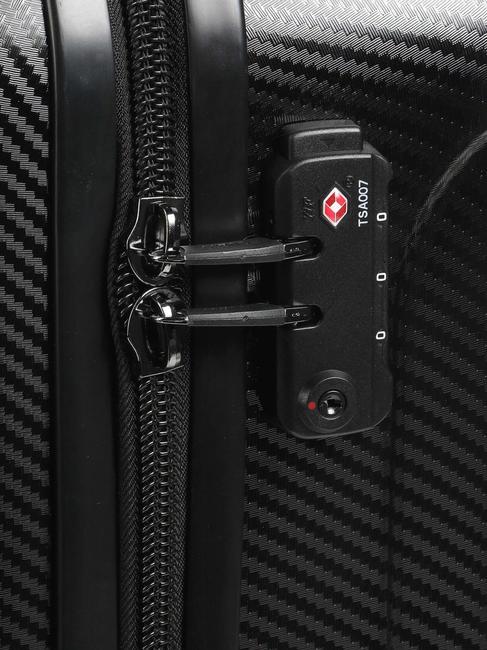 LUSTRE2 Chariot cabine 4 roues NOIR - Valises cabine