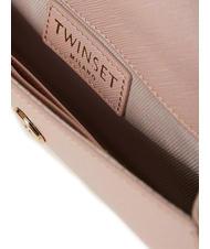 TWINSET OVAL T Pochette avec bandouli&egrave;re en cha&icirc;ne rose brumeux - Sacs pour Femme - 4