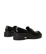 TWINSET STUDS Mocassin en cuir noir - Chaussures Femme - 4