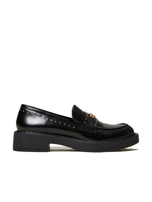 STUDS Mocassin en cuir noir - Chaussures Femme