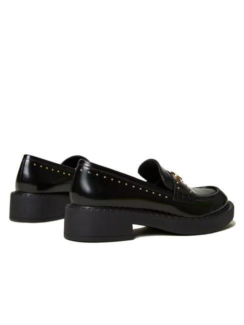 STUDS Mocassin en cuir noir - Chaussures Femme