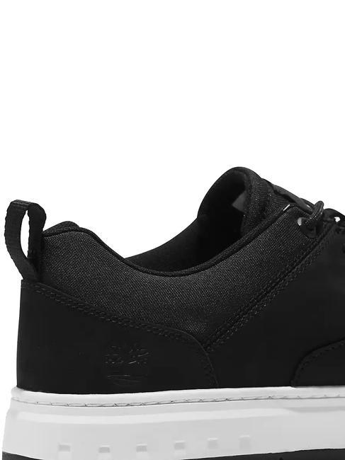 MAPLE GROVE Basket oxford en cuir nubuck Jetblack - Chaussures Homme