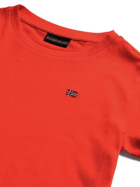 K SALIS SS 2 T-shirt en coton avec micro drapeau cerise rouge r05 - Tee-shirt enfant
