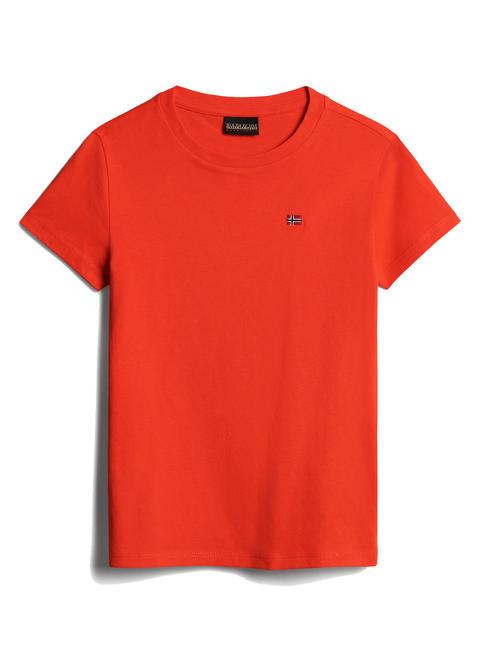 K SALIS SS 2 T-shirt en coton avec micro drapeau cerise rouge r05 - Tee-shirt enfant