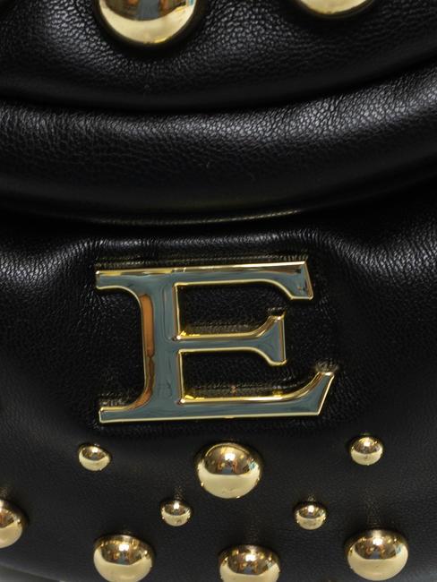 PRINCESS Sac &agrave; rabat avec clous or noir - Sacs pour Femme