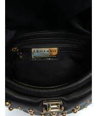 ERMANNO SCERVINO PRINCESS Sac &agrave; rabat avec clous or noir - Sacs pour Femme - 5