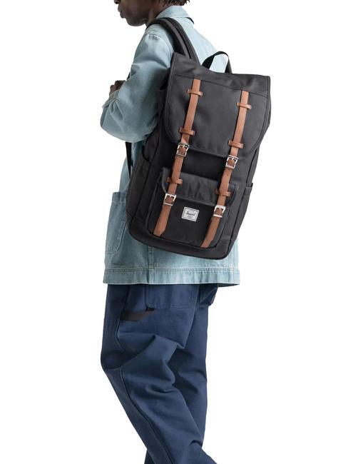 LITTLE AMERICA  Sac &agrave; dos de taille standard NOIR - Sacs &agrave; dos pour l'&Eacute;cole & les Loisirs