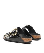 BIRKENSTOCK ARIZONA Big Buckle Sandale chausson en cuir briller en noir - Chaussures unisexe - 4