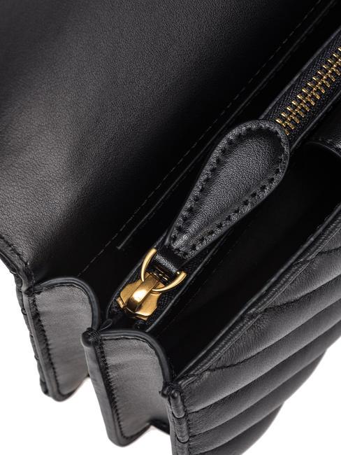 MINI LOVE BAG Un sac à chevrons noir-or antique - Sacs pour Femme