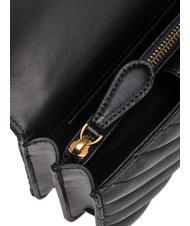 PINKO MINI LOVE BAG Un sac à chevrons noir-or antique - Sacs pour Femme - 6