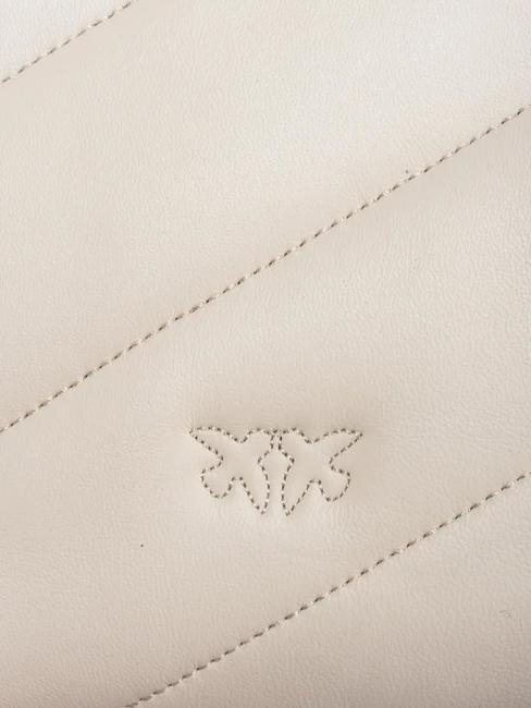 MINI LOVE BAG Sac en nappa blanc de soie-or antique - Sacs pour Femme