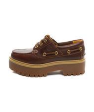 TIMBERLAND BOAT Chaussures bateau montantes en cuir biere de Racine - Chaussures Femme - 4