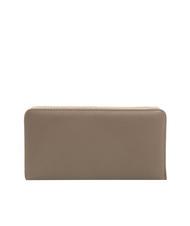 TWINSET NEW OVAL T Grand portefeuille en cuir taupe - Portefeuilles Femme - 3