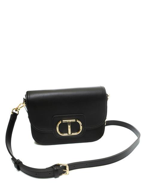 OVAL T Bandouli&egrave;re avec rabat noir - Sacs pour Femme