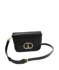 TWINSET OVAL T Bandouli&egrave;re avec rabat noir - Sacs pour Femme - 2