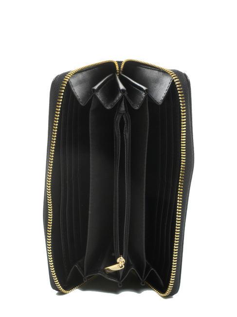 NEW OVAL T Grand portefeuille en cuir noir - Portefeuilles Femme