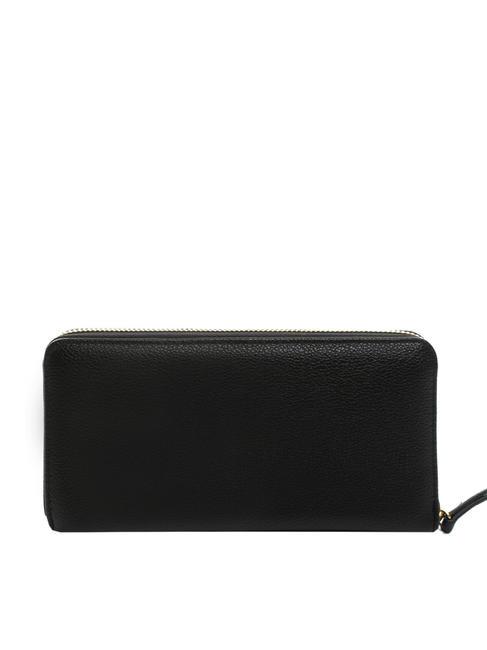 NEW OVAL T Grand portefeuille en cuir noir - Portefeuilles Femme