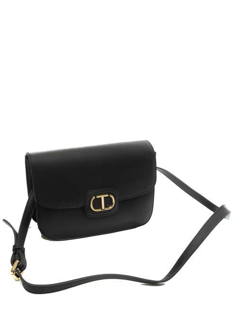 OVAL T Sac &agrave; bandouli&egrave;re avec rabat noir - Sacs pour Femme