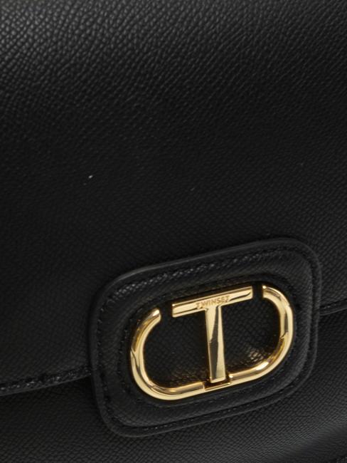 OVAL T Sac &agrave; bandouli&egrave;re avec rabat noir - Sacs pour Femme