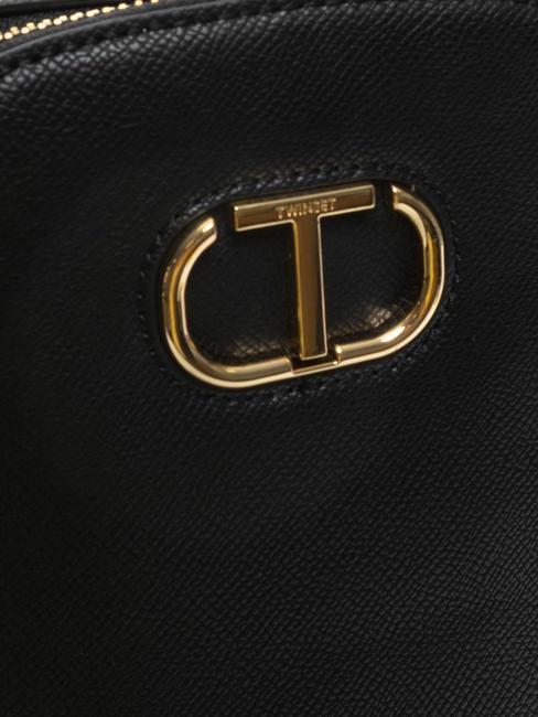 OVAL T Sac &agrave; dos en cuir noir - Sacs pour Femme