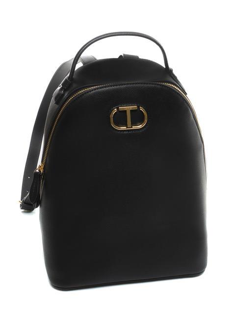 OVAL T Sac &agrave; dos en cuir noir - Sacs pour Femme