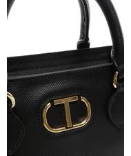 TWINSET OVAL T Sac &agrave; main avec bandouli&egrave;re noir - Sacs pour Femme - 3
