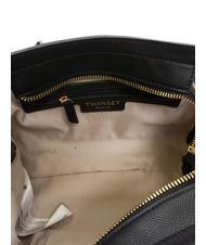TWINSET OVAL T Sac &agrave; main avec bandouli&egrave;re noir - Sacs pour Femme - 5