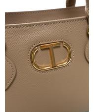 TWINSET OVAL T Sac &agrave; main avec bandouli&egrave;re taupe clair - Sacs pour Femme - 3