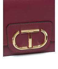 TWINSET OVAL T Bandouli&egrave;re avec rabat &eacute;clat framboise - Sacs pour Femme - 2