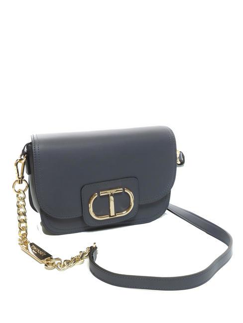 OVAL T Bandouli&egrave;re avec rabat bleu gris - Sacs pour Femme