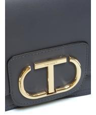 TWINSET OVAL T Bandouli&egrave;re avec rabat bleu gris - Sacs pour Femme - 4