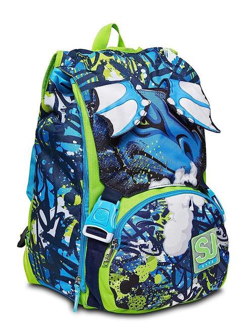 DRAGGHY BOY Grand sac &agrave; dos extensible bleu - Sacs &agrave; dos pour l'&Eacute;cole & les Loisirs