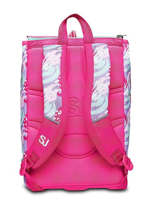 SEA BEAUTY Grand sac &agrave; dos extensible rose framboise - Sacs &agrave; dos pour l'&Eacute;cole & les Loisirs