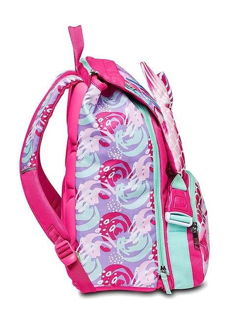 SEA BEAUTY Grand sac &agrave; dos extensible rose framboise - Sacs &agrave; dos pour l'&Eacute;cole & les Loisirs