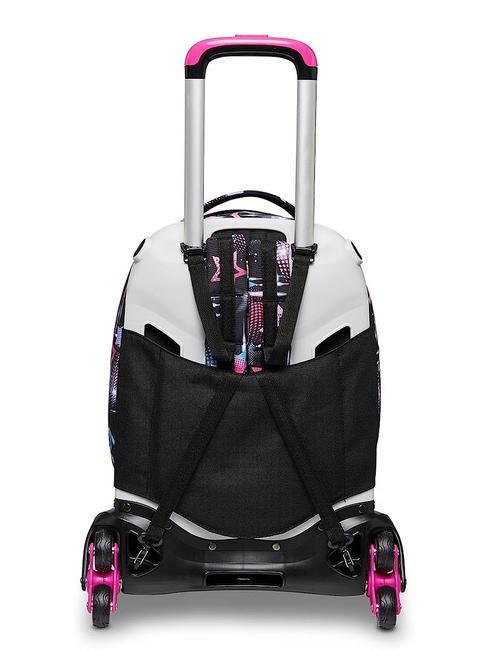 LIQUID PAINT JACK Sac &agrave; dos Trolley amovible, 3 roues noir de piratage - Sacs &agrave; dos &agrave; roulettes