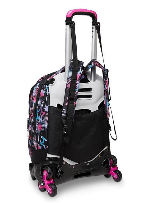 LIQUID PAINT JACK Sac &agrave; dos Trolley amovible, 3 roues noir de piratage - Sacs &agrave; dos &agrave; roulettes